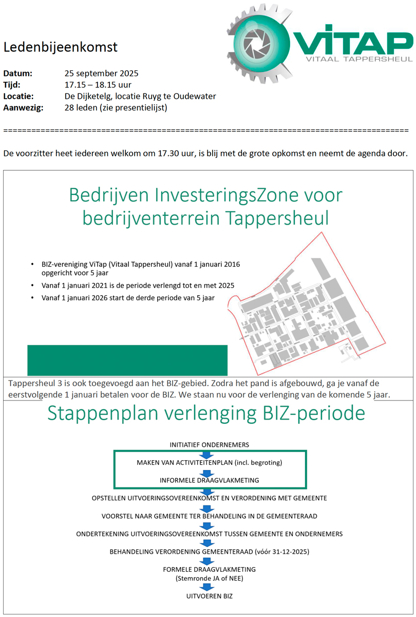 Notulen ledenvergadering